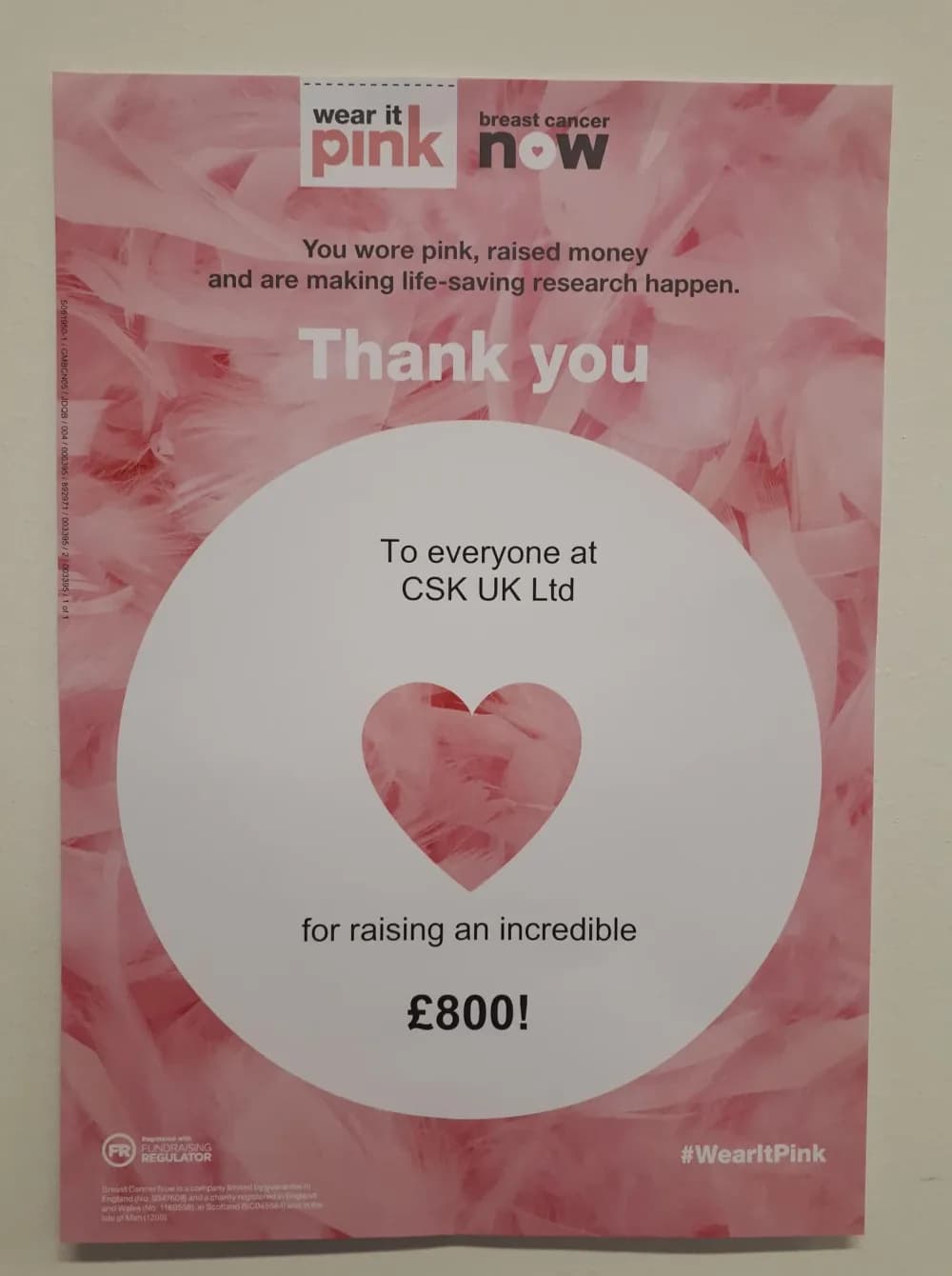 Certificate of donation