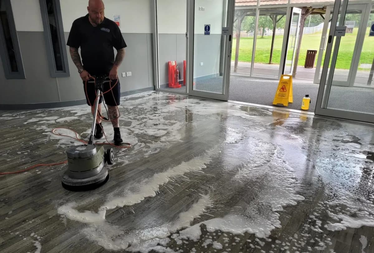 Cleaning in a school
